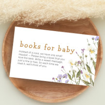 Kleine Wildblumen-Baby-Shower-Bücher für Baby