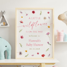 Kleine Wildblumen-Baby-Shower-Willkommen