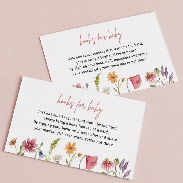 Kleine Wildblumen für Babybuchkarten Begleitkarte (Von Creator hochgeladen)