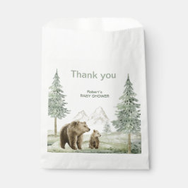 Kleine wilde Babybärenwald Babyduschkarte Geschenktütchen
