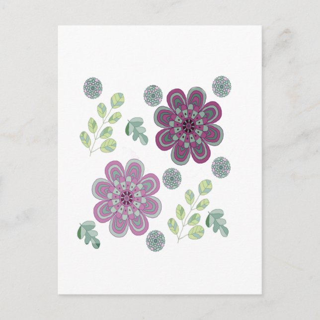 Kleine wilde Blume in Lavender Postkarte (Vorderseite)