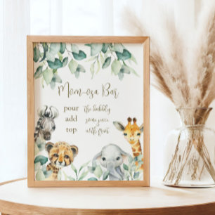 Kleine wilde Safari-Baby-Party Mom-osa-Bar Poster