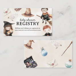 Kleine Wizard Baby Shower Registrierungskarte Begleitkarte