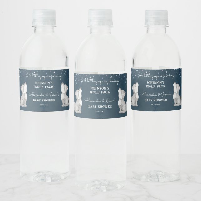Kleine Wolfspülung zum Thema Babydusche (Flaschen)