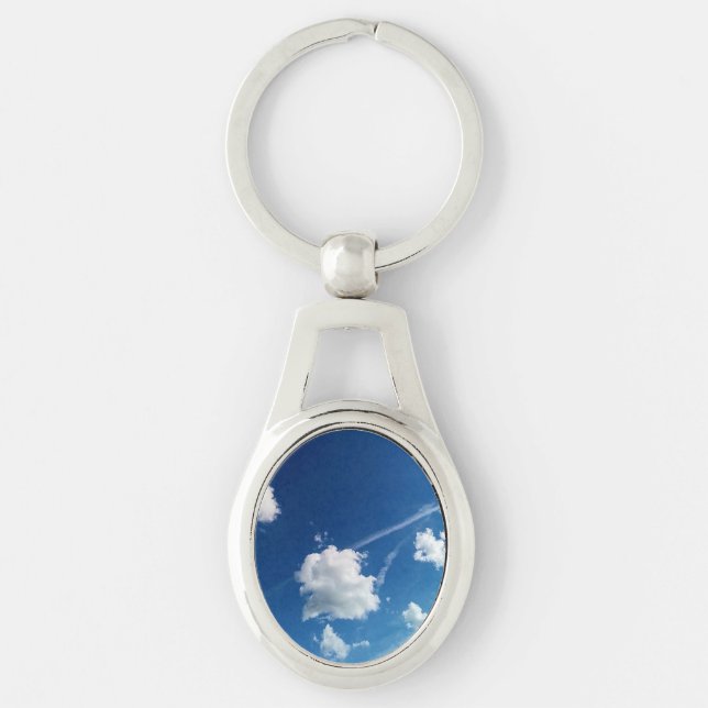 Kleine Wolken im Licht Schlüsselanhänger (Vorderseite)