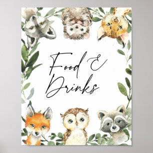 Kleine Woodland Babydusche Unterschrift für Lebens Poster