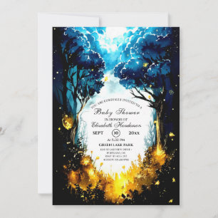 Kleine Woodland Forest Baby Dusche Einladung