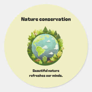 Kleine Wunder, um den Planeten zu retten: Naturauf Runder Aufkleber