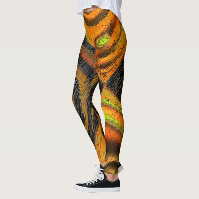 Kleine, zerbrochene und deformierte gelbliche Mosa Leggings (Links)