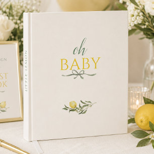 Kleine Zitrone Salbei-Bogen Oh Baby Baby Shower Gästebuch