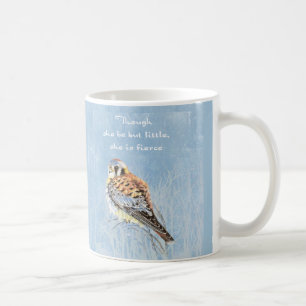 Kleiner aber fierce Zitat Bird Kestrel Hawk Kaffeetasse