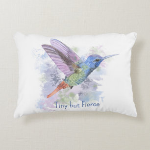 Kleiner aber wilder Zitat Whimsical Rufous Kolibri Dekokissen