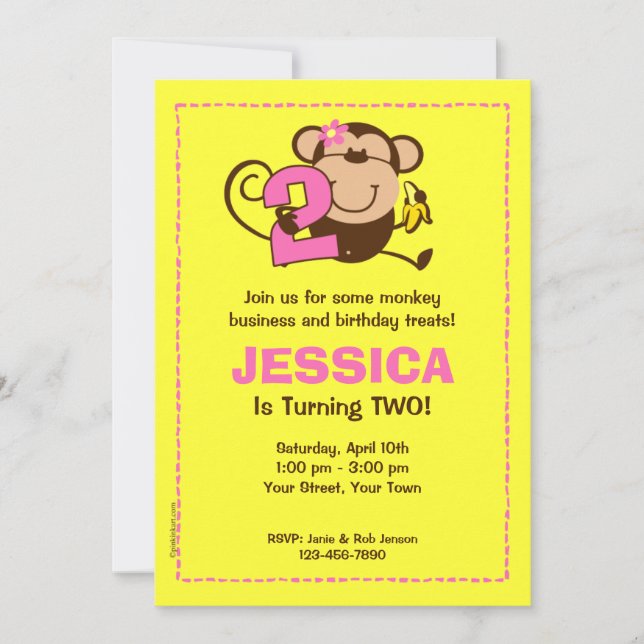 Kleiner Affe-2. Einladung (Vorderseite)