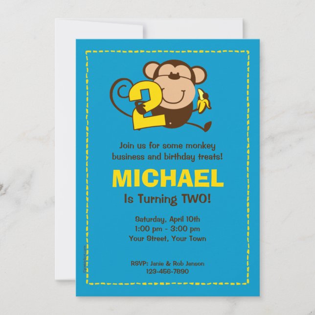 Kleiner Affe-2. Einladung (Vorderseite)
