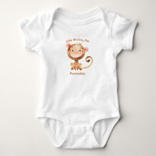 Kleiner Affe Haustier Süßes Babyäffchen Personalis Baby Strampler