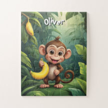 Kleiner Affe mit Banana Personalisiert