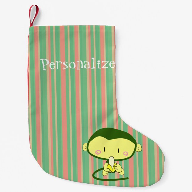 Kleiner Affe Weihnachtsstrumpf (Vorderseite)