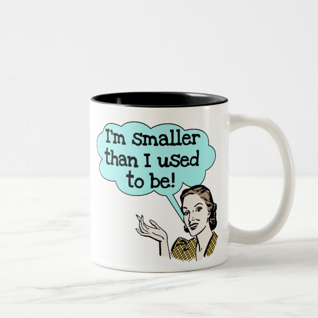 kleiner als ich früher war zweifarbige tasse (Rechts)