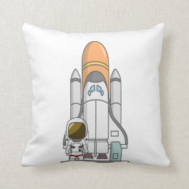 Kleiner Astronaut u. Raumschiff Kissen