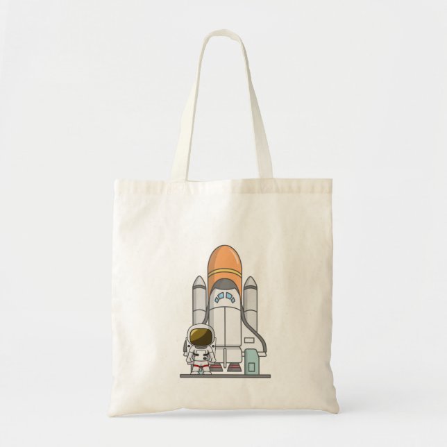 Kleiner Astronaut u. Raumschiff Tragetasche (Vorne)