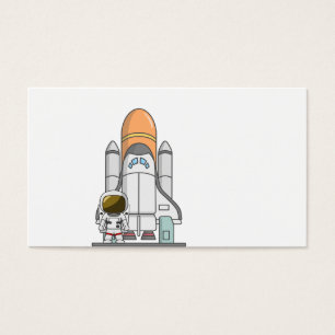 Kleiner Astronaut und Raumschiff