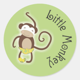 Kleiner Baby-Affe Aufkleber 3,8 cm