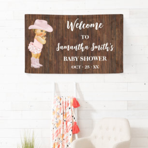 Kleiner Baby Cowgirl Western Begrüßungsdusche Banner