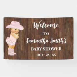 Kleiner Baby Cowgirl Western Begrüßungsdusche Banner