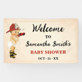 Kleiner Baby Firefighter Begrüßungs Baby Duschbann Banner