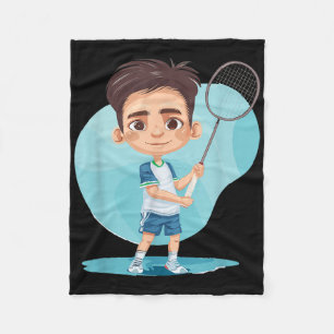 Kleiner Badminton-Spieler-Shuttle-Spiel für Jungen Fleecedecke