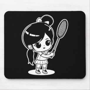 Kleiner Badmintonist Cartoon Shuttle Mousepad