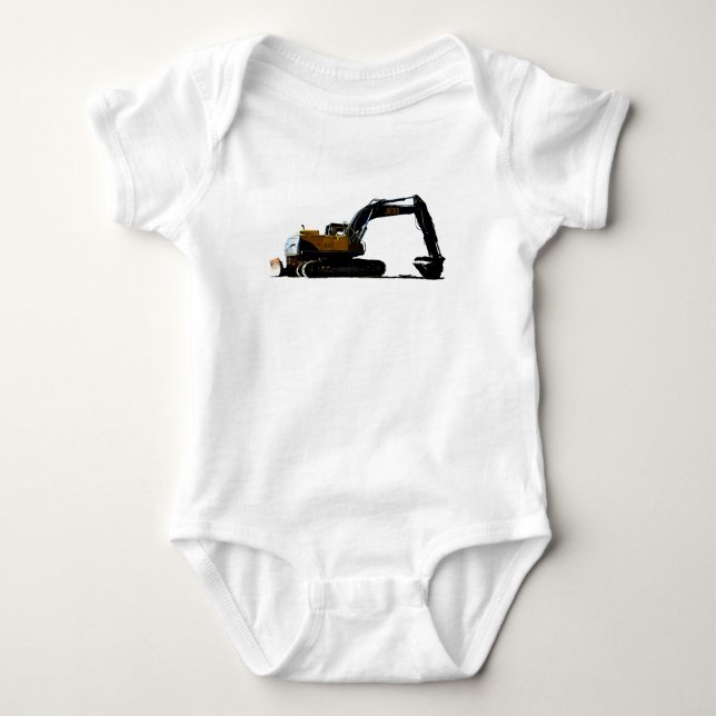 Kleiner Baggerfahrer Baby Strampler (Vorderseite)