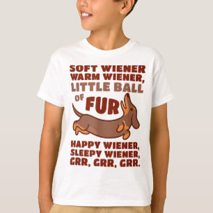Kleiner Ball aus weichem, warmem Dackel Hund Niedl T-Shirt