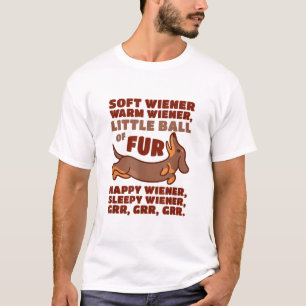 Kleiner Ball aus weichem, warmem Dackel Hund Niedl T-Shirt