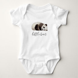 Kleiner Bär. Aquarellfarbener niedlicher Panda. Fa Baby Strampler