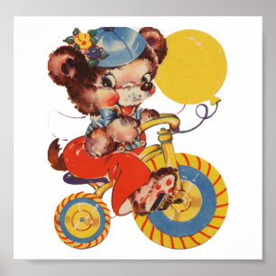 Kleiner Bär auf Trike Poster