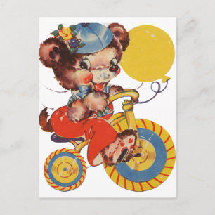 Kleiner Bär auf Trike Postkarte