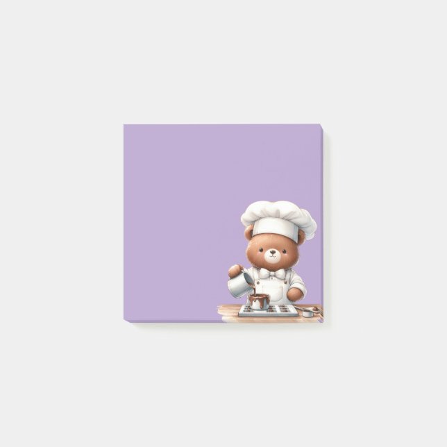 Kleiner Bär-Der Chocolatier Post-it Klebezettel (Vorderseite)