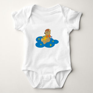 Kleiner Bär mit einem Stern auf einer Wolke Baby Strampler
