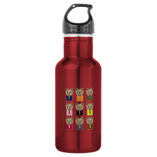Kleiner Bär mit Krawatte Edelstahlflasche