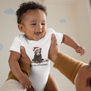 Kleiner Bär mit Weihnachtsmütze, anpassbar Baby Strampler