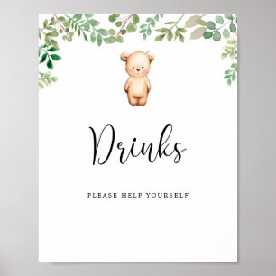 Kleiner Bär Trinken bedienen Sie sich selbst Poster
