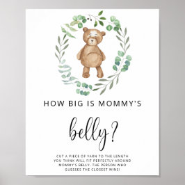 kleiner Bär, wie groß das Bauchposter der Mama ist Poster