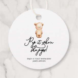 Kleiner Bären Pop, wenn sie Pop Baby Dusche Geschenkanhänger