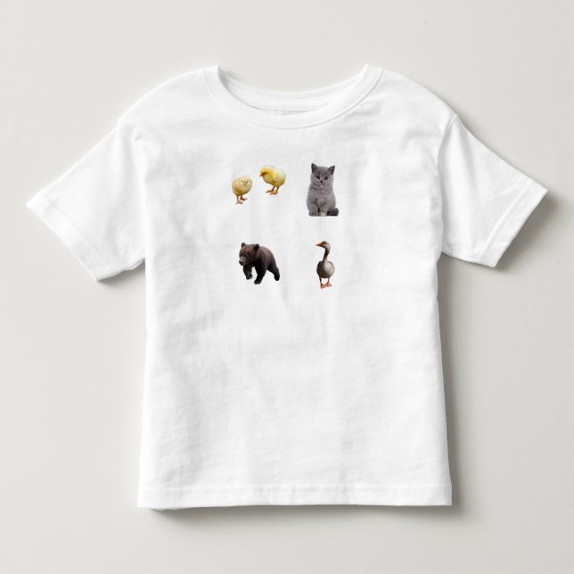 Kleiner Bärenkind T - Shirt, Süße Tier Freunde Kleinkind T-shirt (Vorderseite)