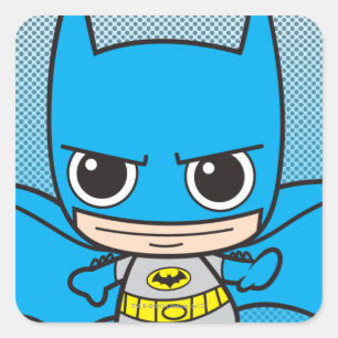 Kleiner Batman läuft Quadratischer Aufkleber