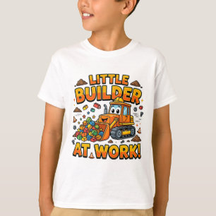 Kleiner Bauarbeiter an der Arbeit Süßes Bulldozer T-Shirt
