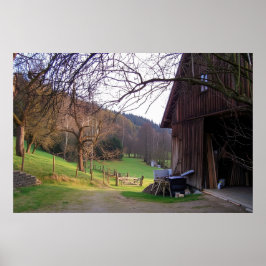 Kleiner Bauernhof in Deutschland Poster