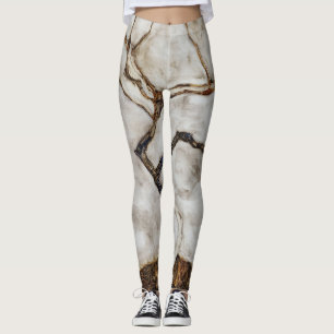 Kleiner Baum im Spätherbst von Egon Schiele Leggings
