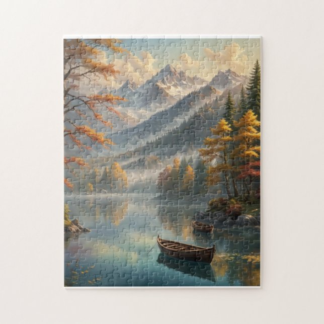 Kleiner Bergsee im Herbst (Vertikal)